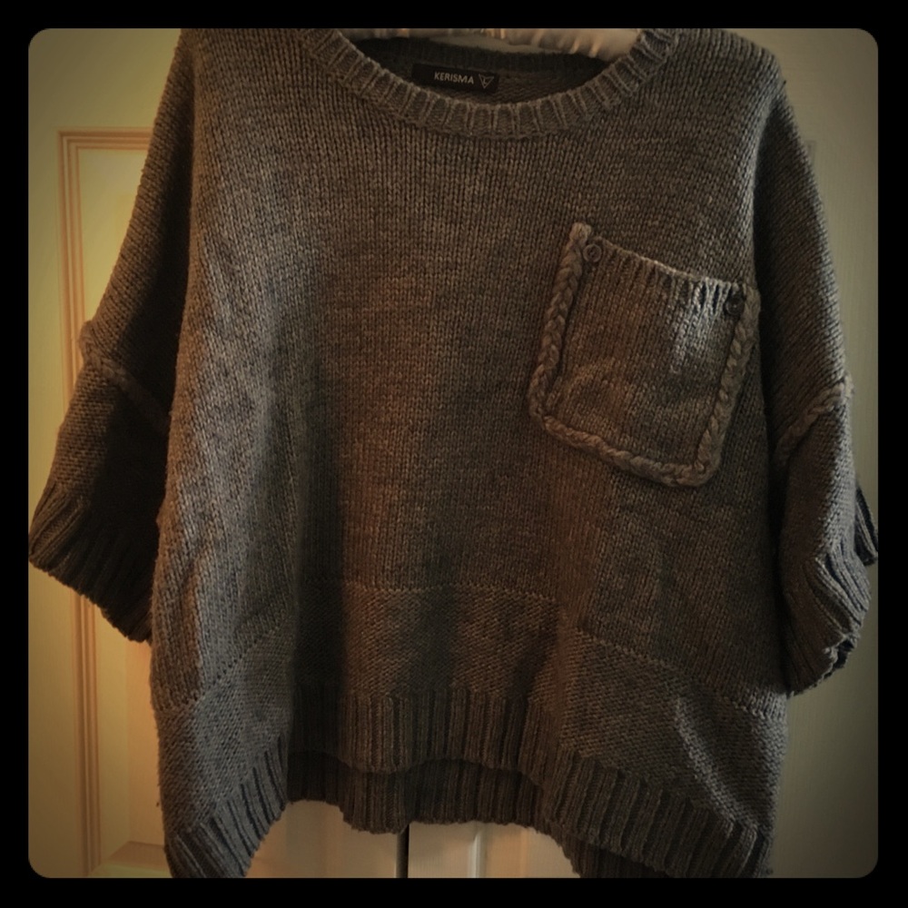 Kerisma Slouchy Short Sleeved Chunky Crewneck